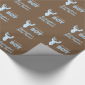 男パーソナライズされたの子の鹿ラッピング紙 ラッピングペーパー (角)