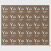 男パーソナライズされたの子の鹿ラッピング紙 ラッピングペーパー (フラット)