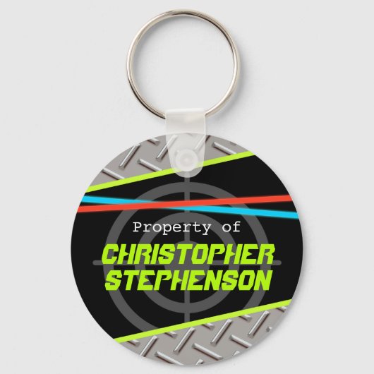 男パーソナライズされたの子レーザーラベルテーマ名ID キーホルダー (裏面)