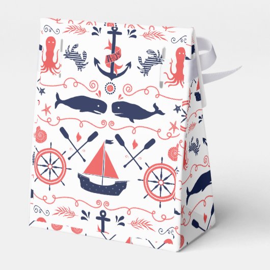 男パーソナライズされたの航海の誕生日 フェイバーボックス (裏面サイド)