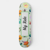 男パーソナライズされた子のかわいいモンスターデザイン スケートボード (正面)