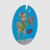 男パーソナライズされた子のクリスマス飾り オーナメント (正面)