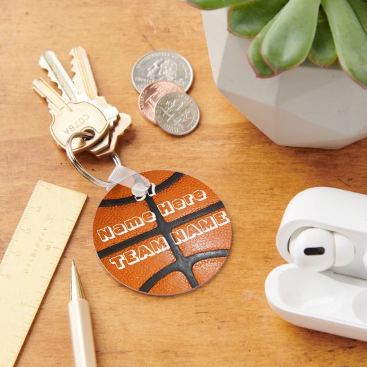 男パーソナライズされた性と女の子のためのバスケットボールの贈り物 キーホルダー (デスク)
