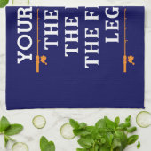 男パーソナライズされた神話魚釣り伝説 キッチンタオル (折り畳み)