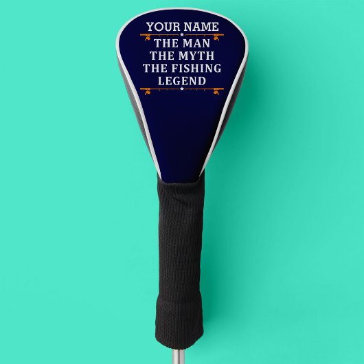 男パーソナライズされた神話魚釣り伝説 ゴルフヘッドカバー