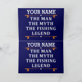 男パーソナライズされた神話魚釣り伝説 シーズンカード (内部)