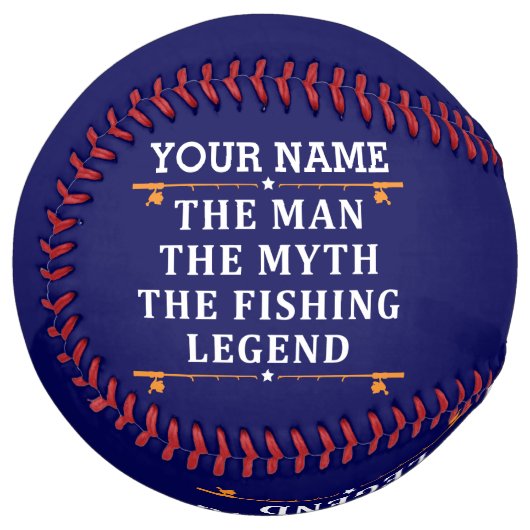 男パーソナライズされた神話魚釣り伝説 ソフトボール (正面左)