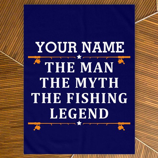 男パーソナライズされた神話魚釣り伝説 テーブルクロス
