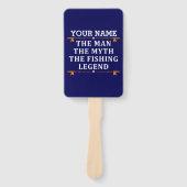 男パーソナライズされた神話魚釣り伝説 ハンドファン (正面)