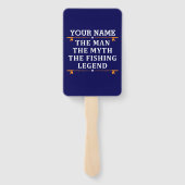 男パーソナライズされた神話魚釣り伝説 ハンドファン (裏面)