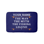 男パーソナライズされた神話魚釣り伝説 バスマット (正面)