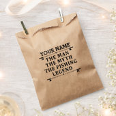 男パーソナライズされた神話魚釣り伝説 フェイバーバッグ (クリップ留めされた状態)