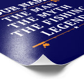 男パーソナライズされた神話魚釣り伝説 フォトプリント (角)