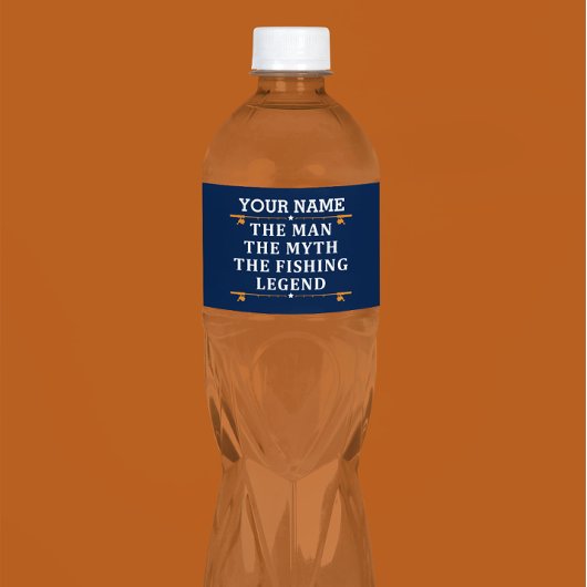 男パーソナライズされた神話魚釣り伝説 ペットボトルラベル