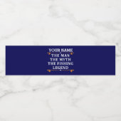 男パーソナライズされた神話魚釣り伝説 ペットボトルラベル (シングルラベル)