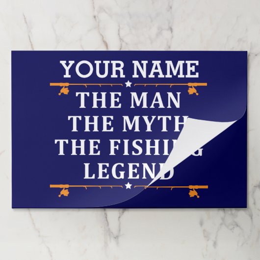 男パーソナライズされた神話魚釣り伝説 ペーパーパッド (折り畳み)