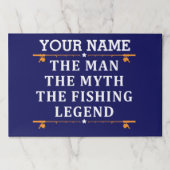 男パーソナライズされた神話魚釣り伝説 ペーパーパッド (正面)