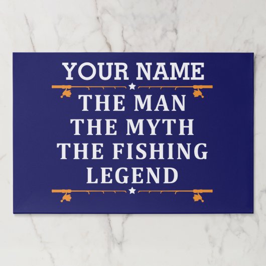 男パーソナライズされた神話魚釣り伝説 ペーパーパッド (正面)