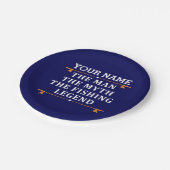 男パーソナライズされた神話魚釣り伝説 ペーパープレート (アングル)