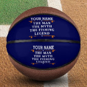 男パーソナライズされた神話魚釣り伝説 ミニバスケットボール
