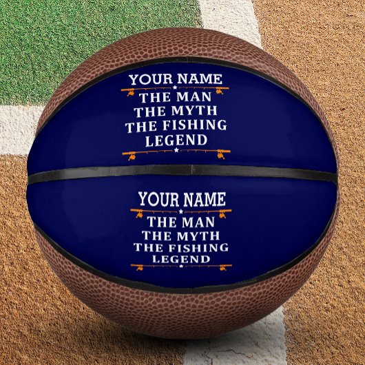 男パーソナライズされた神話魚釣り伝説 ミニバスケットボール