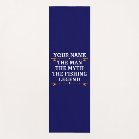 男パーソナライズされた神話魚釣り伝説 ヨガマット (正面)