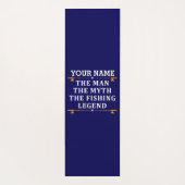 男パーソナライズされた神話魚釣り伝説 ヨガマット (裏面)