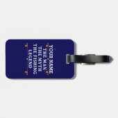 男パーソナライズされた神話魚釣り伝説 ラゲッジタグ (裏面横)