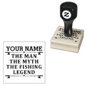 男パーソナライズされた神話魚釣り伝説 ラバースタンプ (押印)