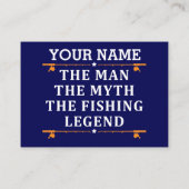 男パーソナライズされた神話魚釣り伝説 ロイヤリティカード (裏面)