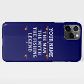 男パーソナライズされた神話魚釣り伝説 iPhoneケース (裏面横)