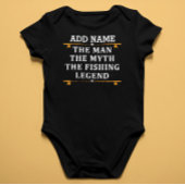 男パーソナライズされた神話魚釣り伝説B ベビーボディスーツ