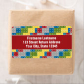 男ポップ・アートのの子のカラフルアートパターンレンガ ラベル (インサイチュ)