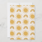 男モダンの子の最初ののまわりに旅The Sun 1st Birthday 招待状 (裏面)