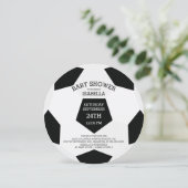 男モダンの子サッカーベビーシャワー招待状 招待状 (スタンド正面)