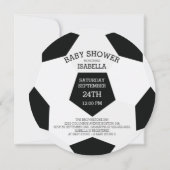 男モダンの子サッカーベビーシャワー招待状 招待状 (正面)