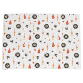 男モダンの子トラック市松模様にの水の色 ラージペーパーバッグ (正面)