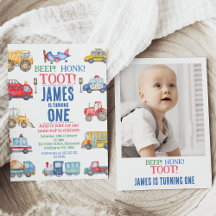 男モダンの子フォトトランスポート1歳の誕生日