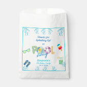 男モダンカラフル子誕生日プールパーティーフェイスバッグ フェイバーバッグ (正面)