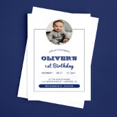 男モダン子の写真1歳の誕生日 招待状