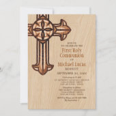 男モダン子大人第一聖餐式 招待状 (正面)