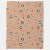 男モダン子水色トラックレーシングタイヤカータンタン フリースブランケット (正面)