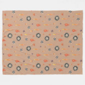 男モダン子水色トラックレーシングタイヤカータンタン フリースブランケット (正面(横))