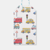 男モダン子輸送1st誕生日ありがとうラベル ギフトタグ (裏面)