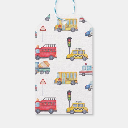 男モダン子輸送1st誕生日ありがとうラベル ギフトタグ (裏面)