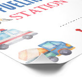 男モダン子輸送1st誕生日パーティーサイン フォトプリント (角)