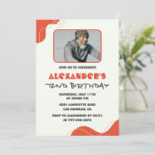 男モダン72歳の誕生日招待状 招待状 (スタンド正面)