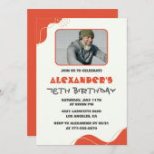 男モダン78歳の誕生日招待状 招待状 (正面/裏面)