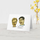 男ユーモアのある好き退職 カード (黄色い花)