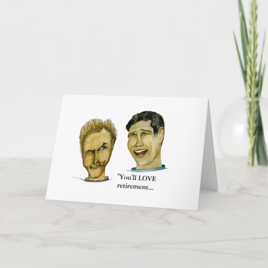 男ユーモアのある好き退職 カード (正面)